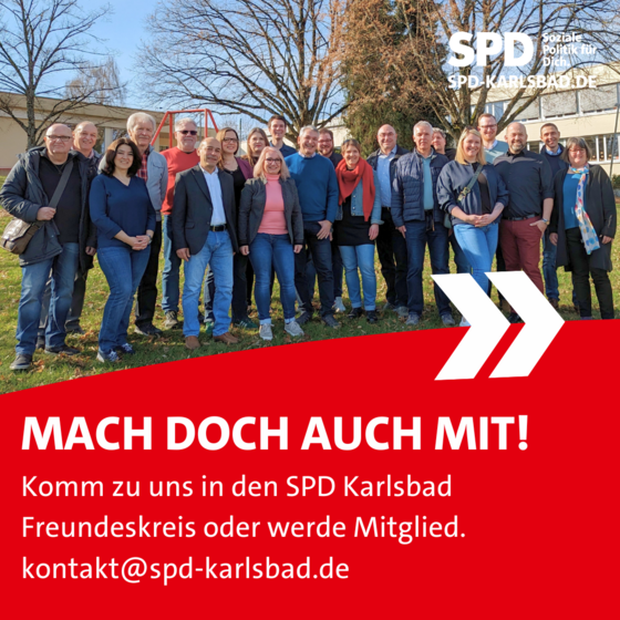 Mach doch auch mit - jetzt anmelden zum SPD Freundeskreis